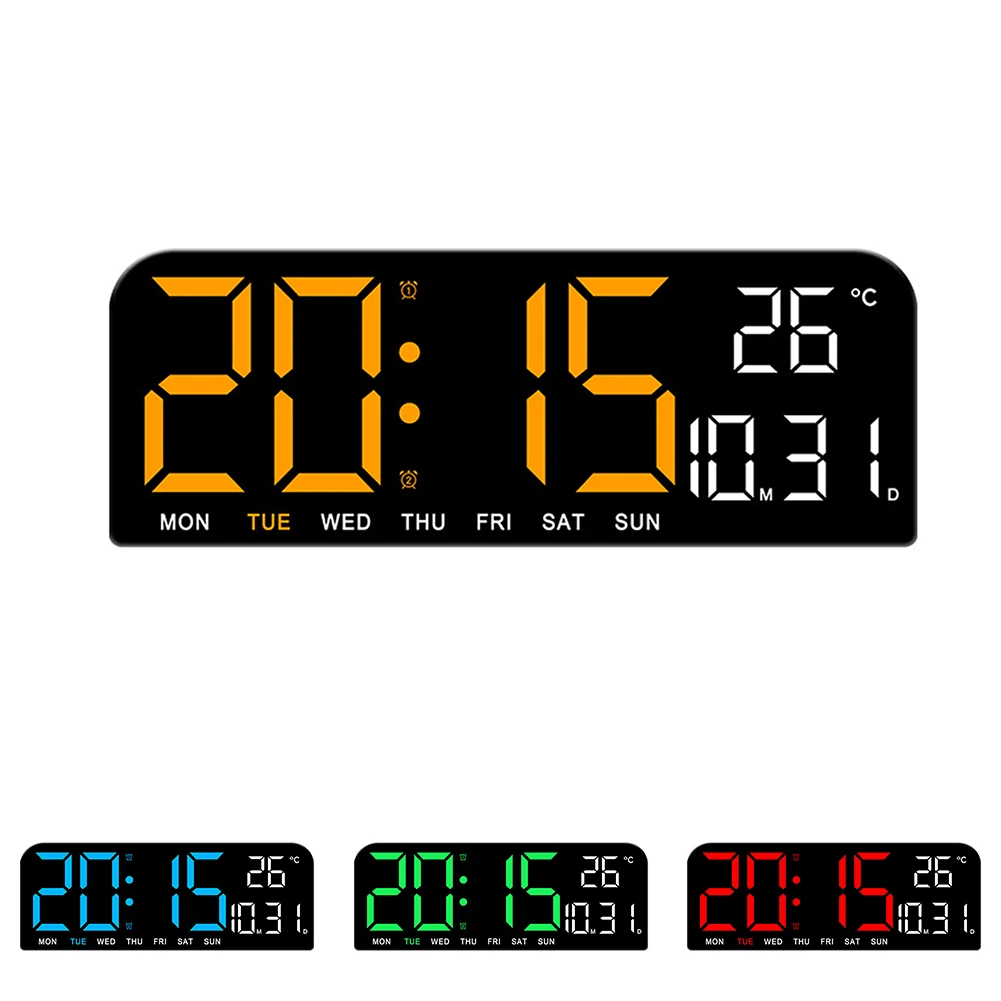 Description Picture 5 of itemLED Digital Alarm Clock With Large Screen, Adjustable Brightness, Sleep Button, Big DigitsSmart Desk Clock For Home Living Room