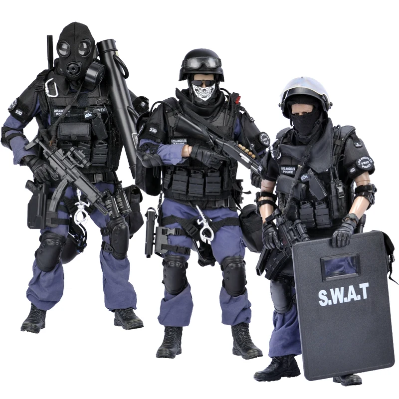 

●12Inch Toy Soldier Action Figure 1/6 Scale SWAT Police Man Model Collectible Military Army Men Set Toys For Boys Christmas Gift
