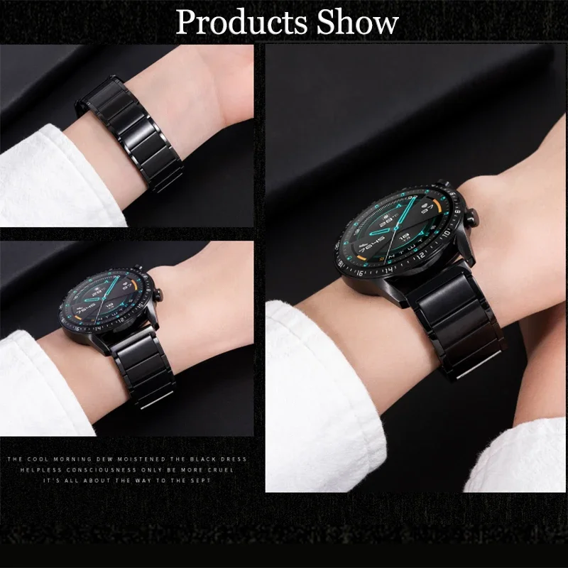 22mm Titanium Metal Strap For Samsung Watch 3/Gear S3/Huawei Watch GT2/ Stainless Steel Magnetic Bracelet For Amazfit GTR 4 Band