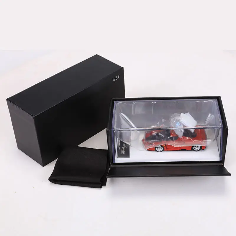 Diecast Model Car King Model 1/64 Ferrari Enzo Car Mode Ferrari with Doll Play Vehicles Toys for Boys 6