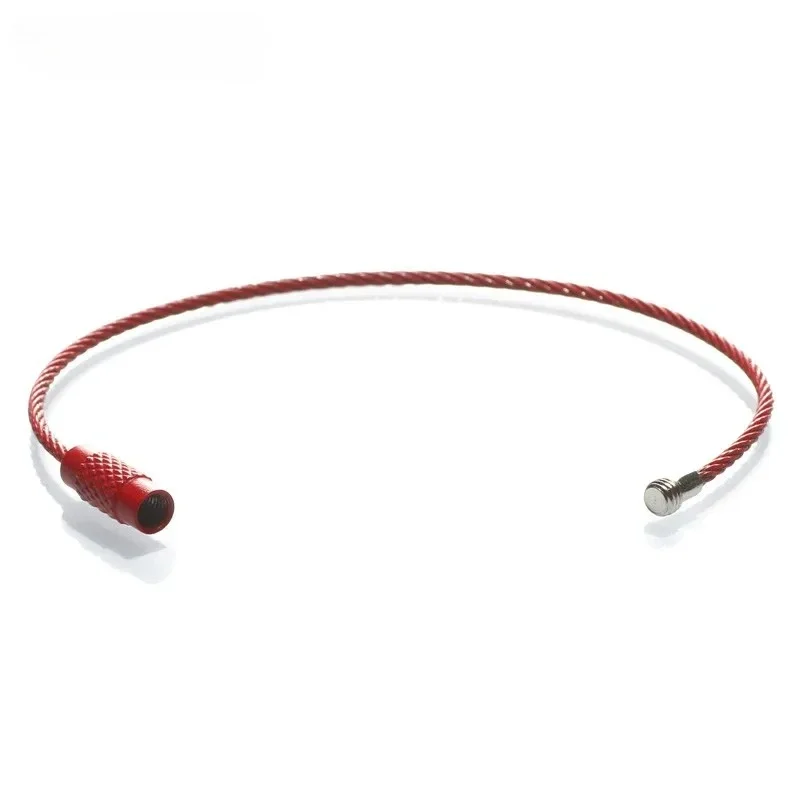 Colorful Stainless Steel Wire Keychain 10pcs Cable Loop Screw Lock Rope Key Holder Keyring Outdoor Tools
