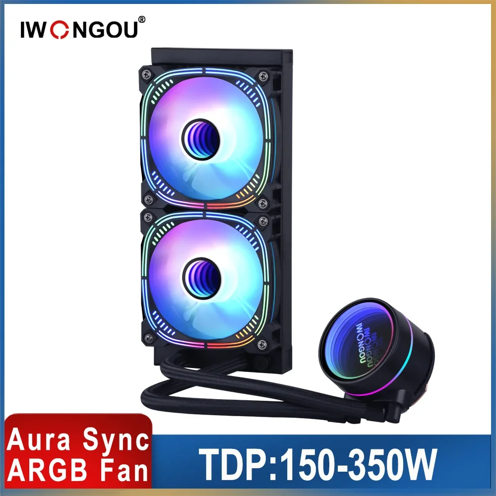 WaterCoolerAM4240mmIWONGOUArgb4pinx99ProcessorCoolerFan