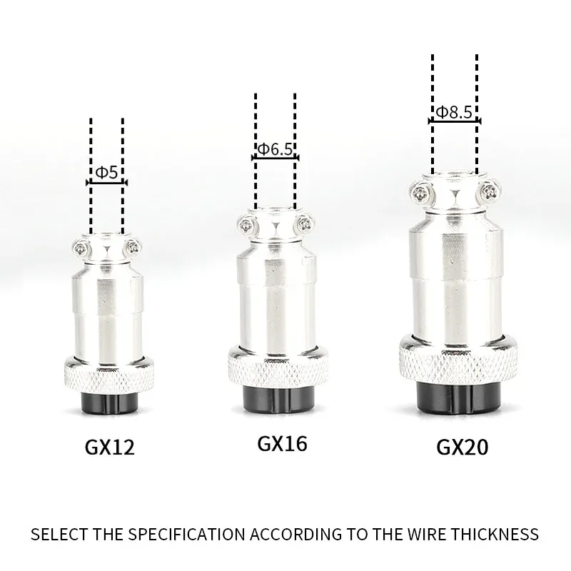 5/10/100Set GX12 GX16 GX20 2 3 4 5 6 7 8 9 10 12 14 15 Pin Docking Aviation Plug Socket Waterproof Circular Connector 2