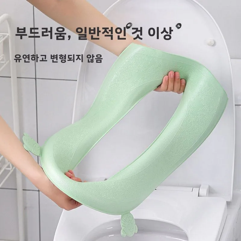 방수 변기 시트 커버 패드 일회용 미끄럼 방지 범용 사계절 변기 링 보호 커버 청소가 용이 가정용