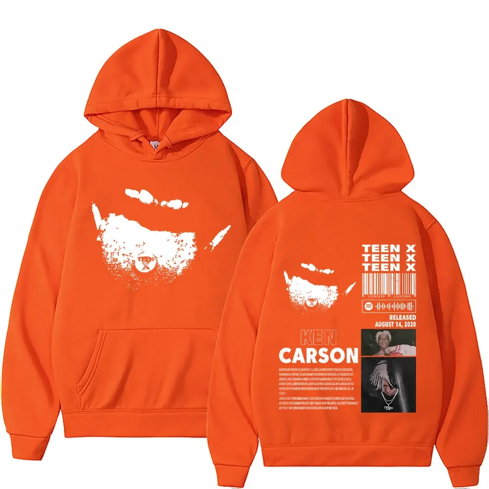 Rapper Ken Carson Teen X Music Album Double Sided Print Hoodie Rap
