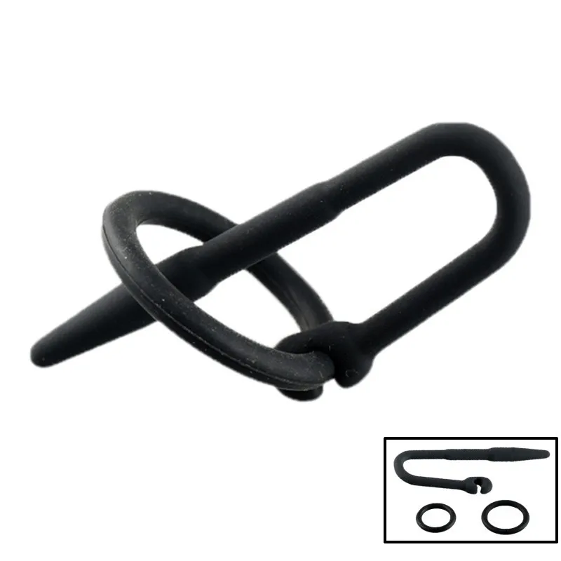 Penis Sex Toys Men Silicone Urethral Sounds Male Masturbator Urethral Catheter Adult Sex Toys For Men Penis Plug Dilator With Glans Ring