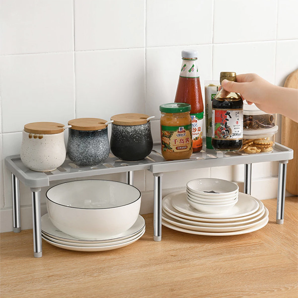 

Multifunctional Telescopic Shoe Rack Stainless Steel Shelf Under Sink Cabinet Dish Rack Seasoning Shelf Kitchenware Storage Rack