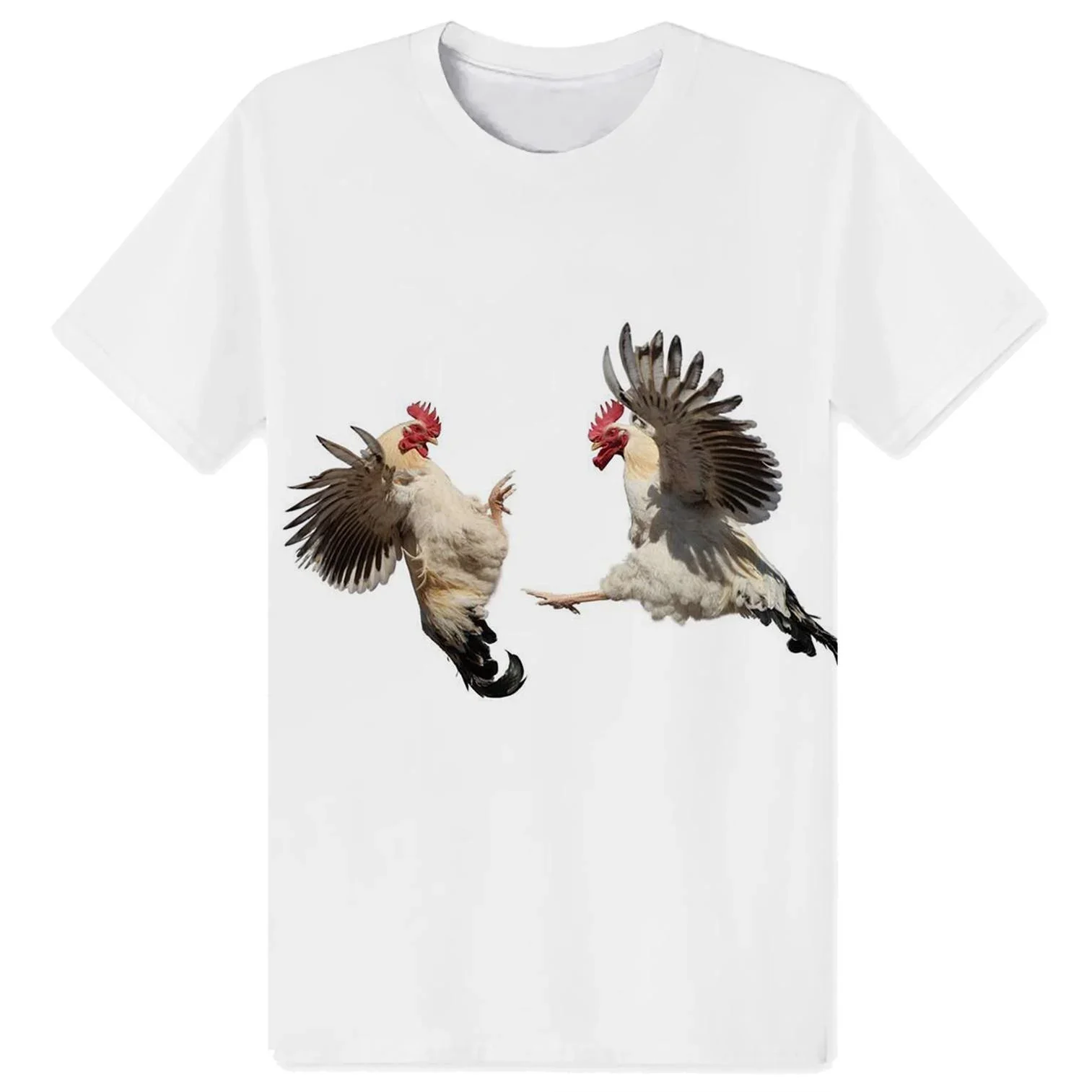 Cock Rooster Game Fowl Cockfighting 3D Print T-Shirts Men Women Funny T Shirt Oversized Harajuku Y2k Tees Tops Unisex Clothing