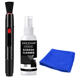 Premium 3 - in - 1 Screen Cleaner Kit with Spray Bottle, Microfiber Cloth, and Lens Pen (Suit)