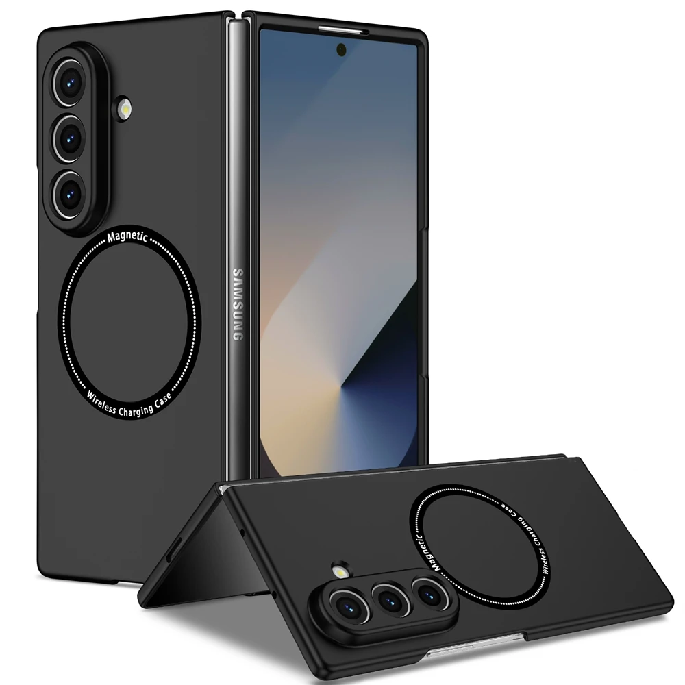 Ultra Thin Foldable Matte Shockproof Phone Case with MagSafe Wireless Charging Compatibility