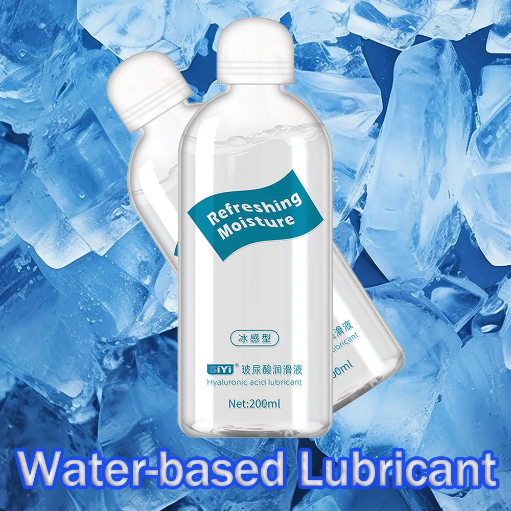 200 ml kühlendes Hyaluronsäure-Gleitmittel auf Wasserbasis für Paare, Pumpflaschengleitgel für Muschi, hautfreundliches Analgleitgel für Sex 1