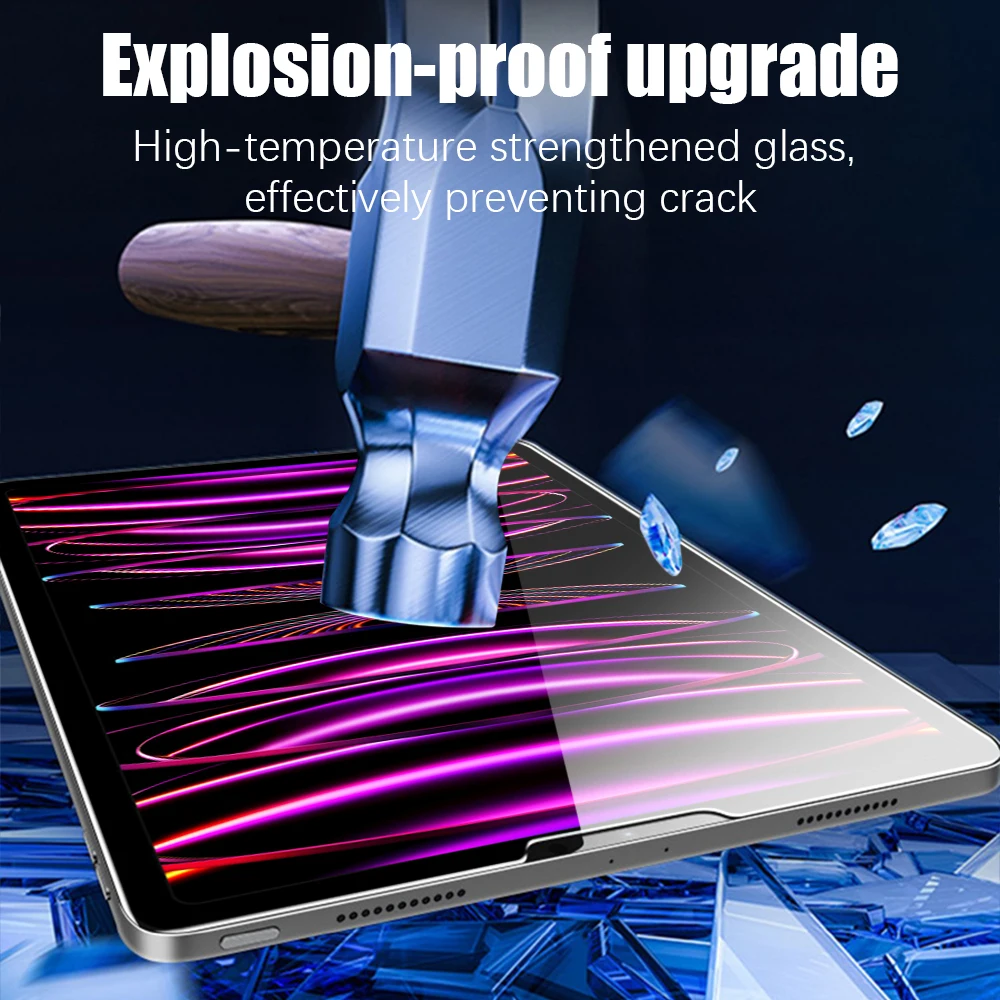 For Ipad Pro 11 12.9 6th 2022 Air 4 5 Tempered Glass Screen Protector For 9 9th 10 10th Gen Mini 6 2021 10.2 9.7 Film Accessory 2