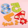 Educational Wooden Alphabet Number Puzzles for Kids ABC Sight Words Learning Animal Puzzles STEM Preschool Toys Gifts for Kids 3