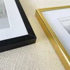 Golden Black Picture Photo Frame Aluminum 15x20 21x30 Plexiglass Mat Wall Mounting Gallery Living Room Home Decor 4
