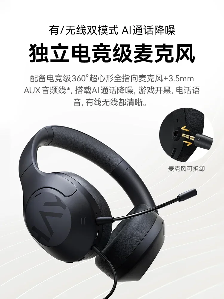 Haylou S30 Wireless Headphone With Microphone Bluetooth Anc Long Endurance Active Noise Reduction Headsets Low Delay Headset