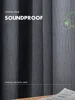 Soundproof Grey Blackout Curtains Noise Reduction Thermal Insulation Chenille Thickened Heavy Curtains for Bedroom Living Room 1