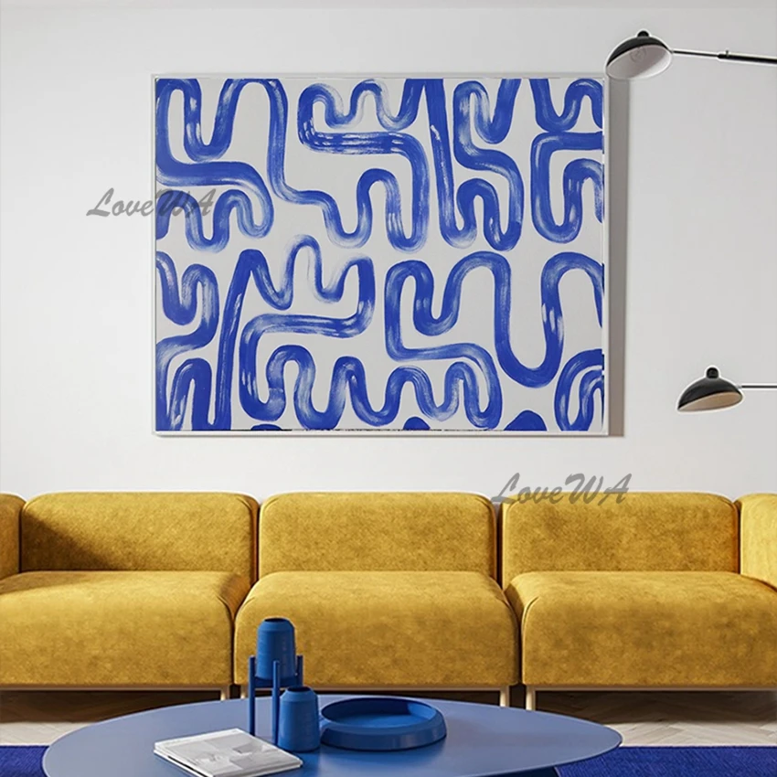 100%Handpainted Geometric Abstract Painting New Arrival Oil Painting New Arrival Hand-painted Wall Art Wall Art For Room Unframe 