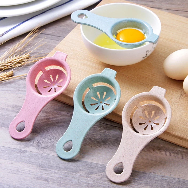 1PC Egg Yolk Separator Divider White Plastic Convenient Household Eggs Tool Cooking Baking Tool
