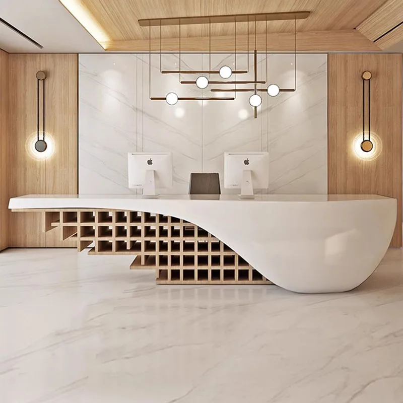 Receptionist Chiesa Pulpit Scrivania Da Ufficio Leggio Bianco Mobile Pulpitos Negozio Registratore Di Cassa Cassa Leggio Negozio Mobili