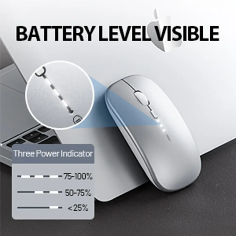 Wireless Mouse INPHIC M1P Rechargeable 2.4G Ultra Thin Portable Office Laptop Home