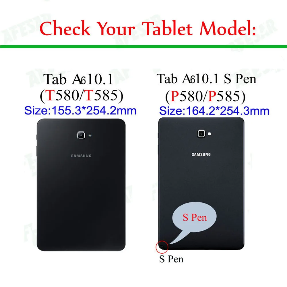 Premium Smart Cover with Stand Functionality for 10.1 Tablets - Includes Screen Protector and Stylus Pen