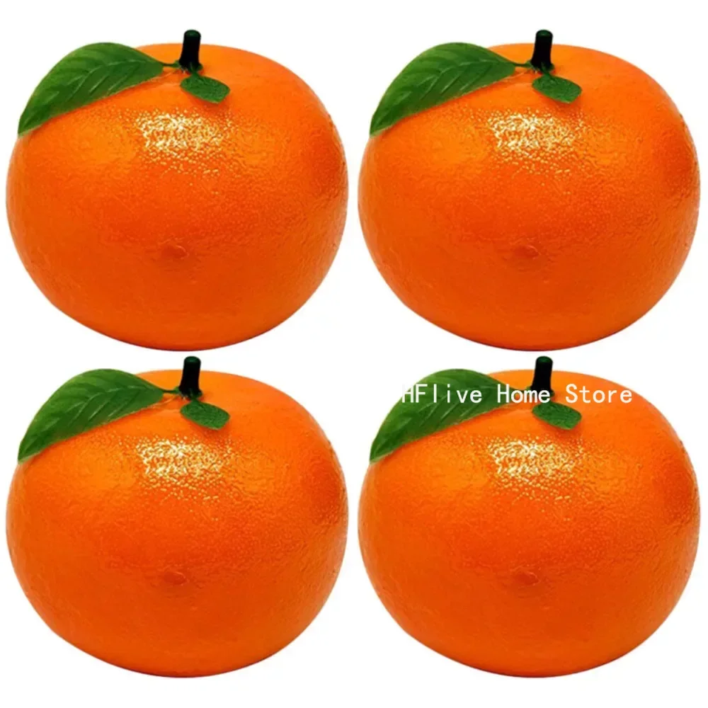 1pc Fake Tangerine Fruit Artificial Orange Oranges Simulation Fruits Lifelike Realistic Tangerines Model Decor Pretend Ornament