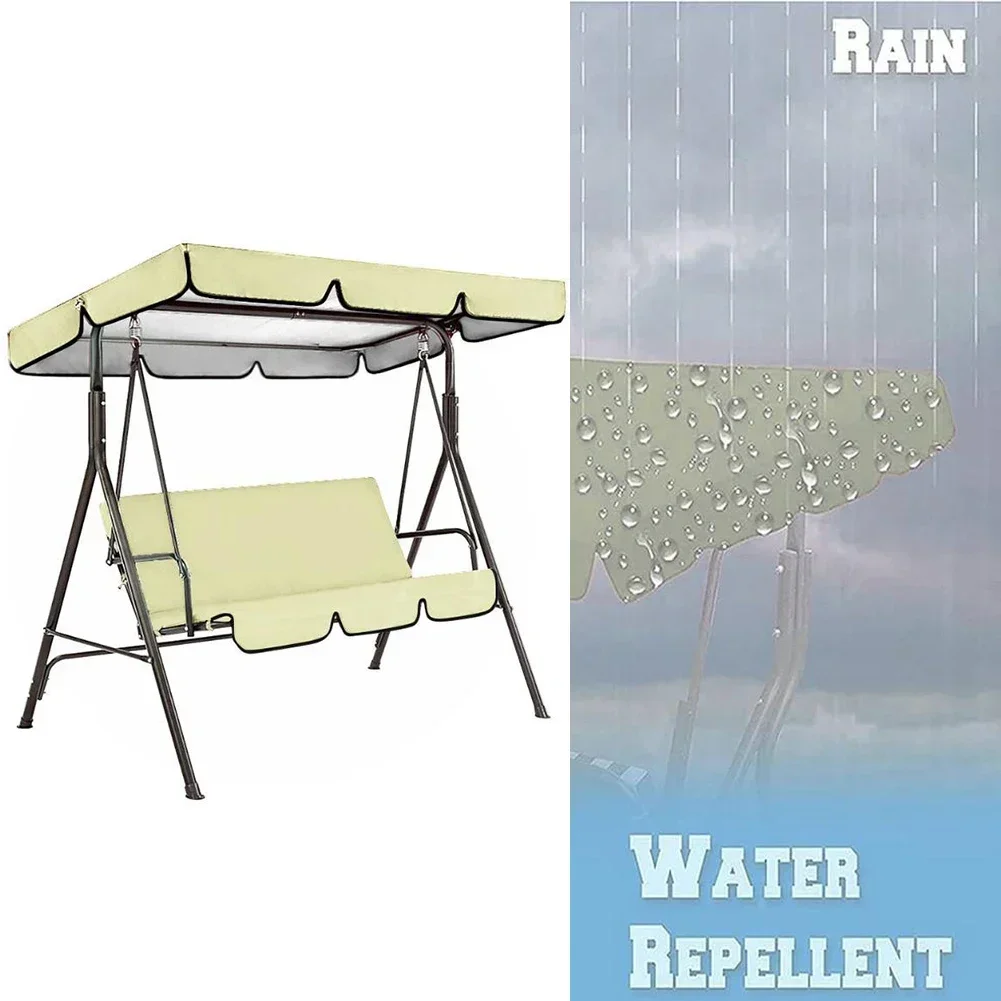 Waterproof Swing Canopy And Chair Covers Set For 3 Pedestal Garden Swings Long Lasting Protection From Rain And Sun