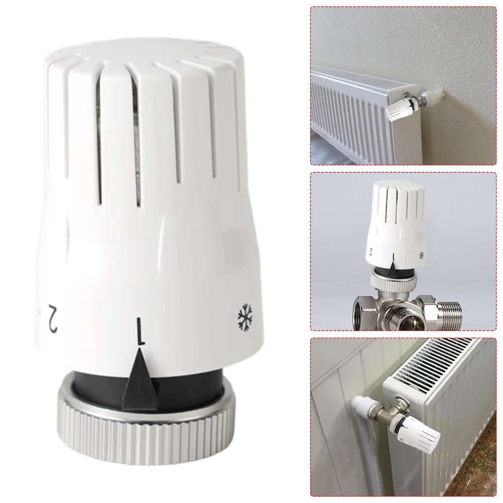 วาล์วควบคุมอุณหภูมิหม้อน้ำ M30x1.5 1 ชิ้น หัวเทอร์โมสตัทป้องกันการแข็งตัว สำหรับควบคุมอุณหภูมิห้อง ระบบทำความร้อนใต้พื้น 1