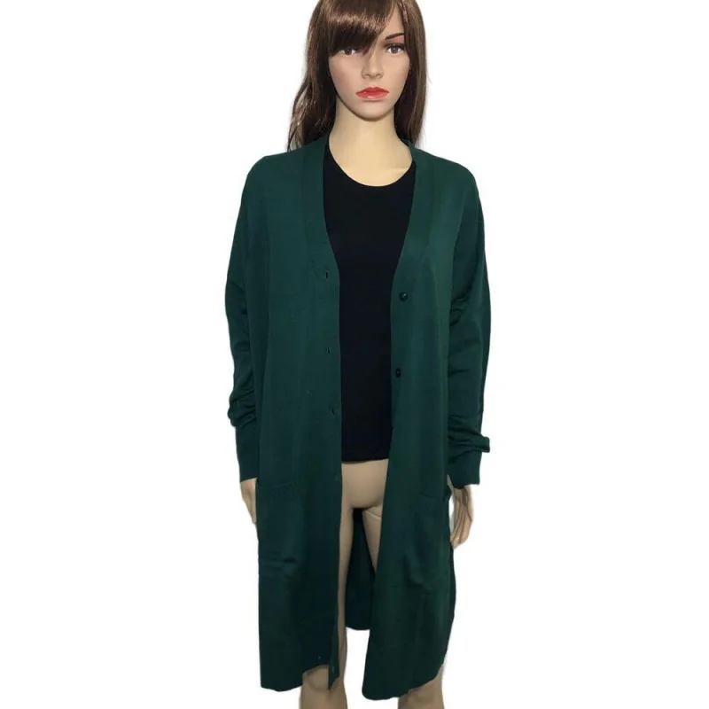 

2024 European and American New Long Commuting Elegant Knitted Cardigan Jacket