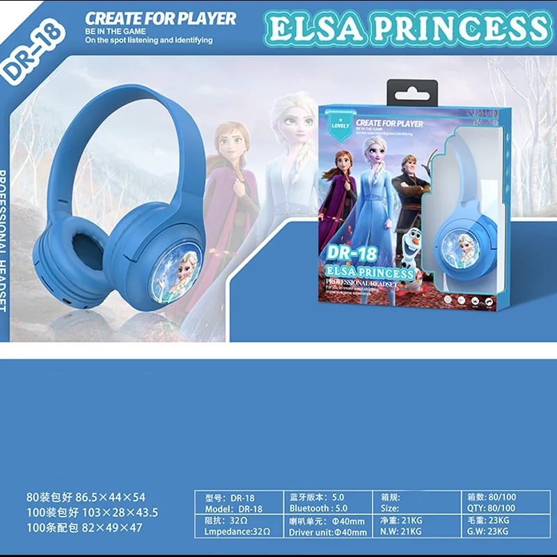 Wireless Headphones Disney Marvel Wireless Bluetooth Headphones HIFI Surround Sound Foldable Laptop Headsets with Mic for Kids Anime Cartoon