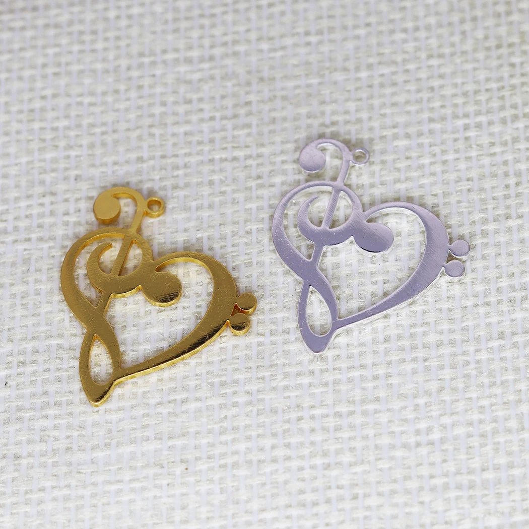 

5 шт., подвеска в виде сердца, из нержавеющей стали