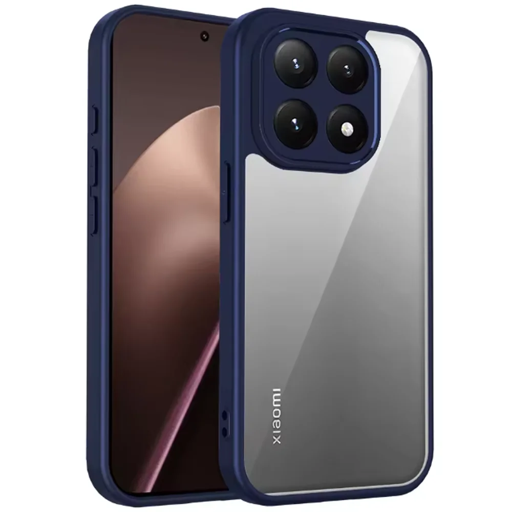 Enhanced Shockproof Clear Matte Back Cover with Air Cushion Silicon Bumper