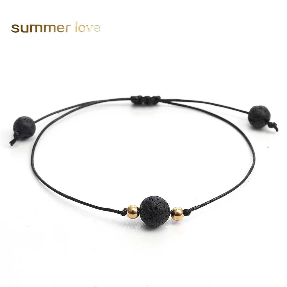 

2pcs Lava Rock Bracelet for Women Men Essential Oil Diffuser Bracelet of the 7 Chakras Natural Stones Beads Bangle Stretch