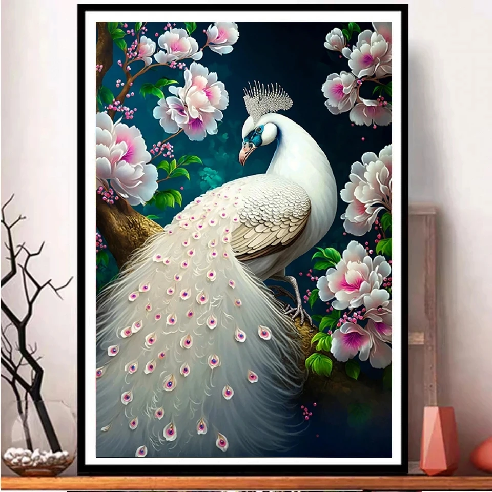 5D DIY Full Diamond Painting Set White Snow Peacock Lover Embroidery Dream  Wedding Garland Rose Heart Mosaic Rhinestone - AliExpress