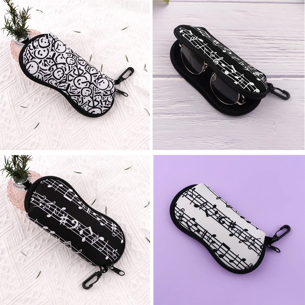 Note Melody Portable Glasses Case Cute Sunglasses for Woman Glasses Box Simple Sunglasses Box