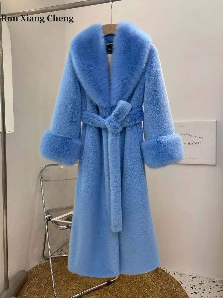 Women’s Clothing Fur Coat Winter 2023 Free Shipping Imitation Marten Luxury Simple Coat High Street Casual Style Plus Size Top