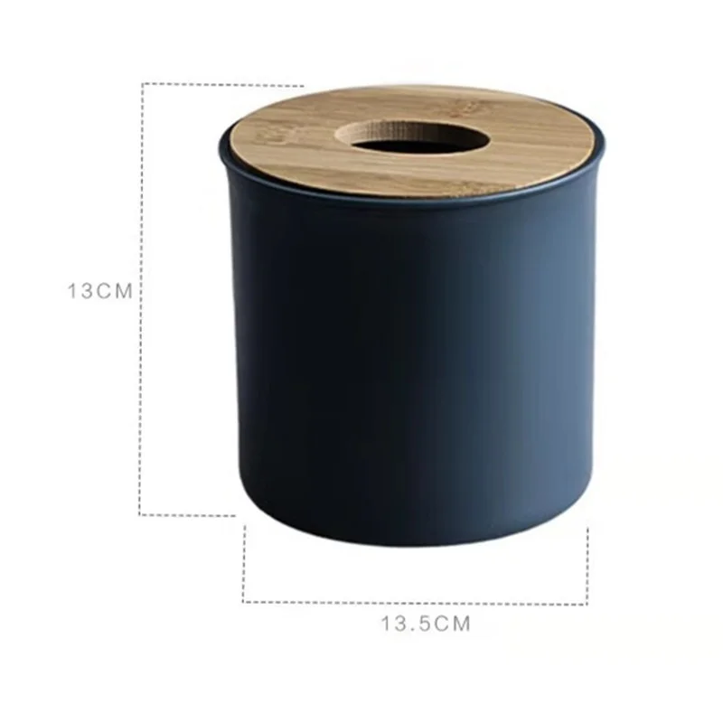 Round Tissue Box Plastic Paper Holder Roll Paper Napkin Accessories Household Hotel Car Paper Holder Desk Accessories