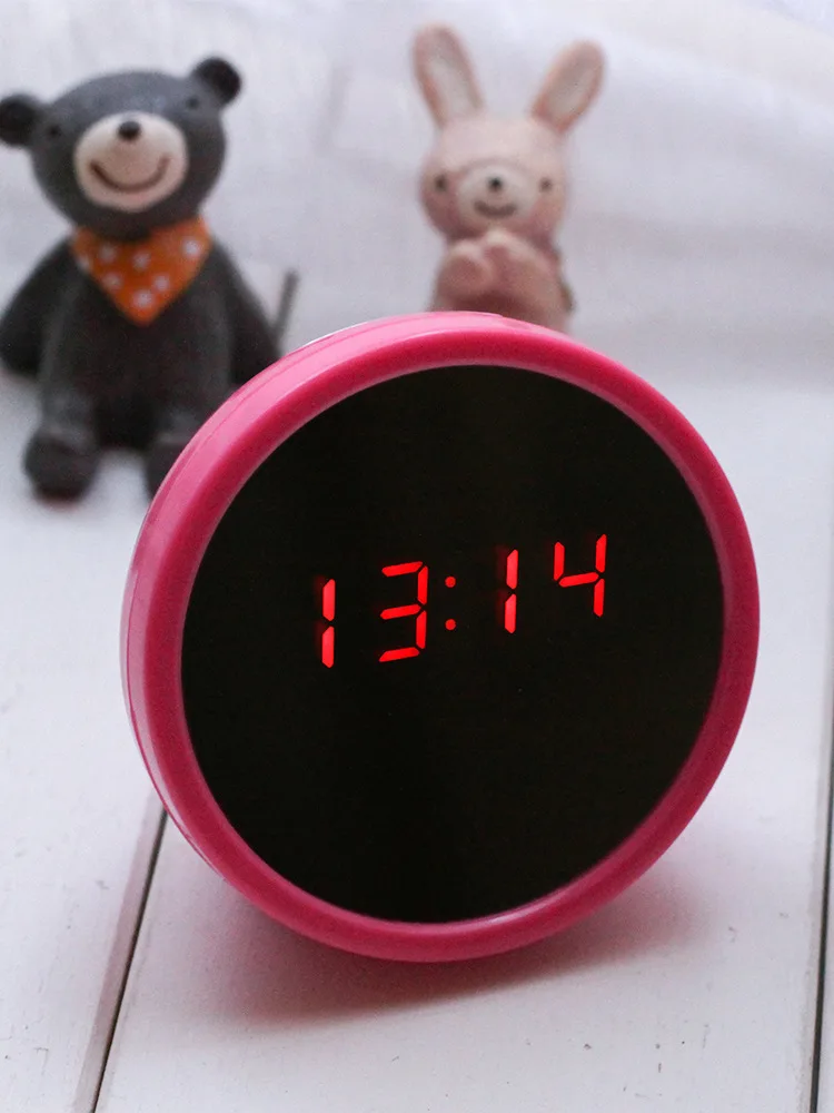 Multi-function Digital Mirror Alarm Clocks Desk Table Transparent Clocks Speaker LED Display Table Clock digital clock