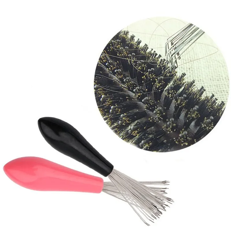 Hair Brush Cleaner with Plastic Handle - Efficient Tool for Removing Embedded Hair and Debris