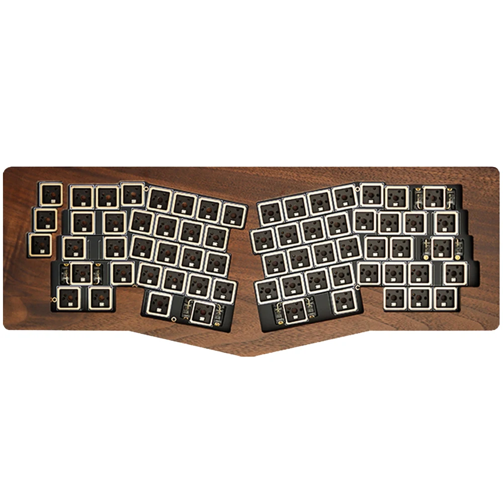 GX67VIAProgrammableAliceRGBMechanicalKeyboardDIYKitWithHUB