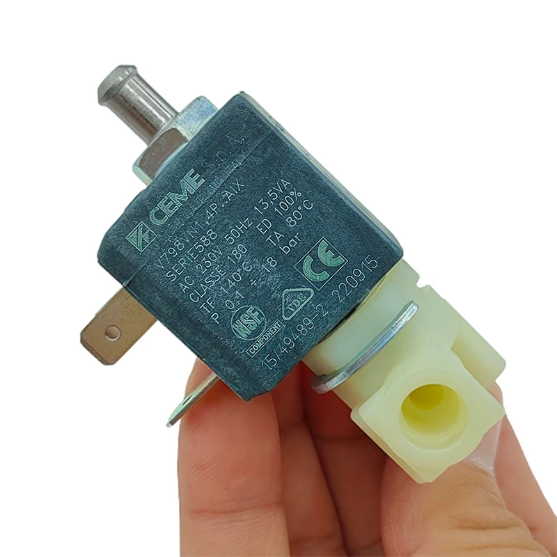 

CEME AC 220V 230V Serie 588 Electric Solenoid Valve Normally Open High Pressure Coffee Machine Steam Hot Water Solenoid Valve