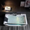 59 x 29" Whirlpool Tub,Acrylic Jetted Bathtub with 11 Jets,Hydromassage with Chromatherapy,3-Side Apron,58 Gallons 6