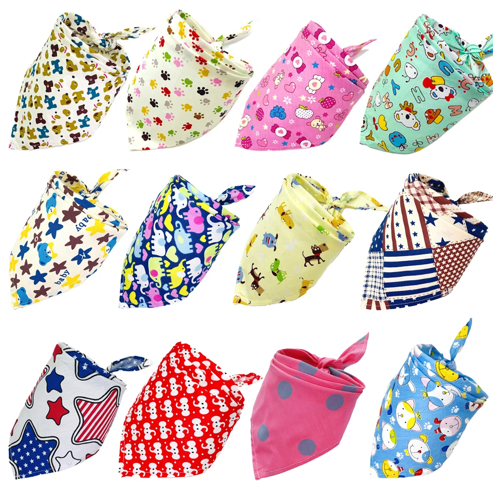 30 50pcs Dog Bandana Bulk For Small Middle Large Dog Dog Scarf 
