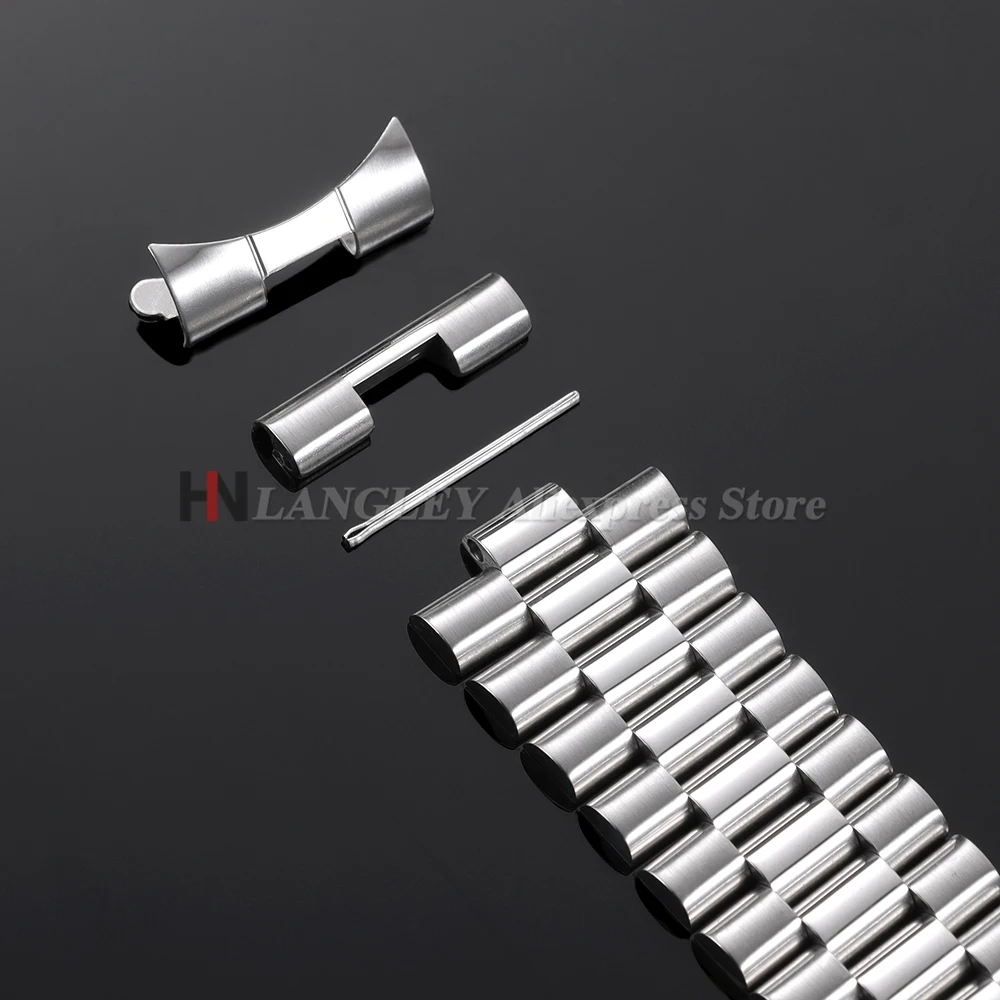Universal Solid Stainless Steel Watch Strap - Premium Curved End Wristband