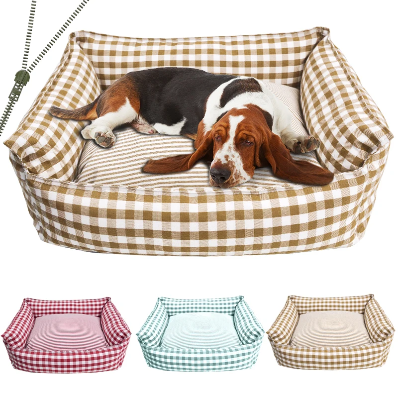 Lattice Pet Bed Soft Small Medium Dog Soft Pet Nest Bed For Dogs Lavabile House Lounger Bench All Seasons Cat Puppy Kennel Mat
