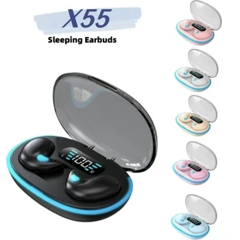 X55 Sleep Earbuds Bluetooth Wireless Headphones Earbuds Over-Ear Bluetooth Headphones Bass Noise Canceling Earbuds Hi-Fi Stereo 1