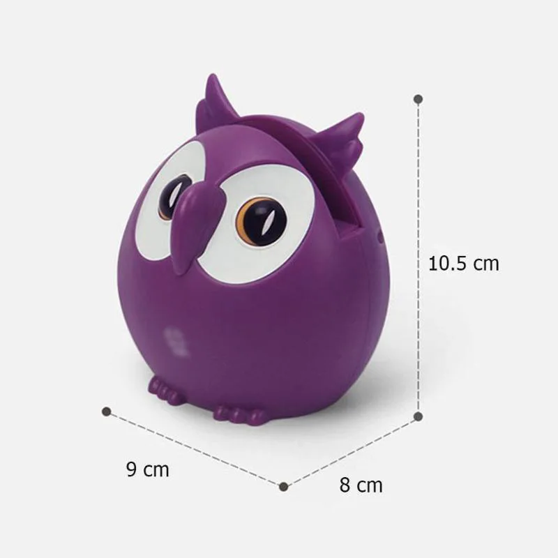 1pcs Creative Plastic Cute Owl Music Box Household Decor Ornaments Phone Glasses Card Storage Rack Kid Xmas Birthday Gift Random