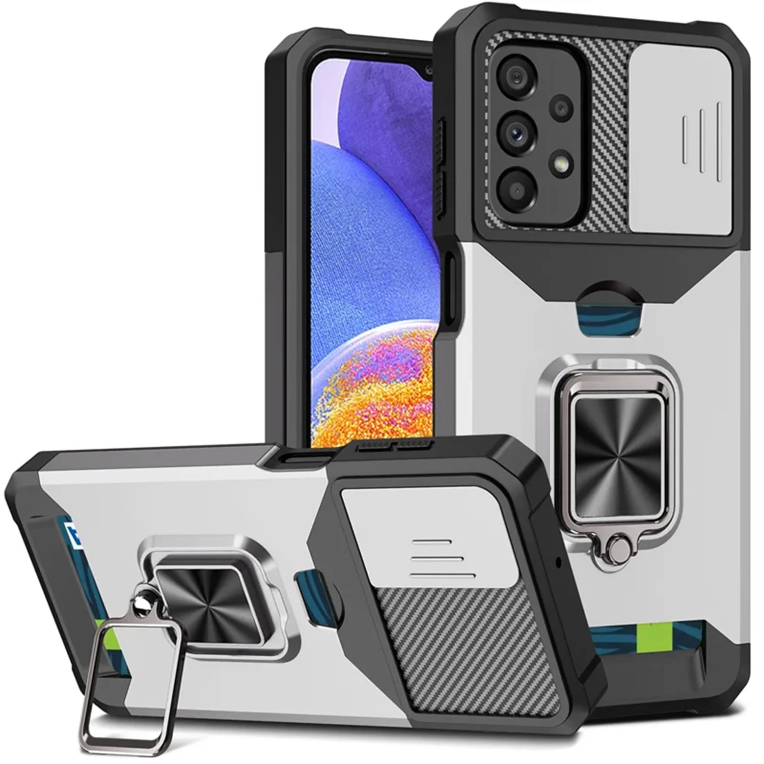 Rugged Slide Camera Stand Card Bag Cover with Enhanced Protection