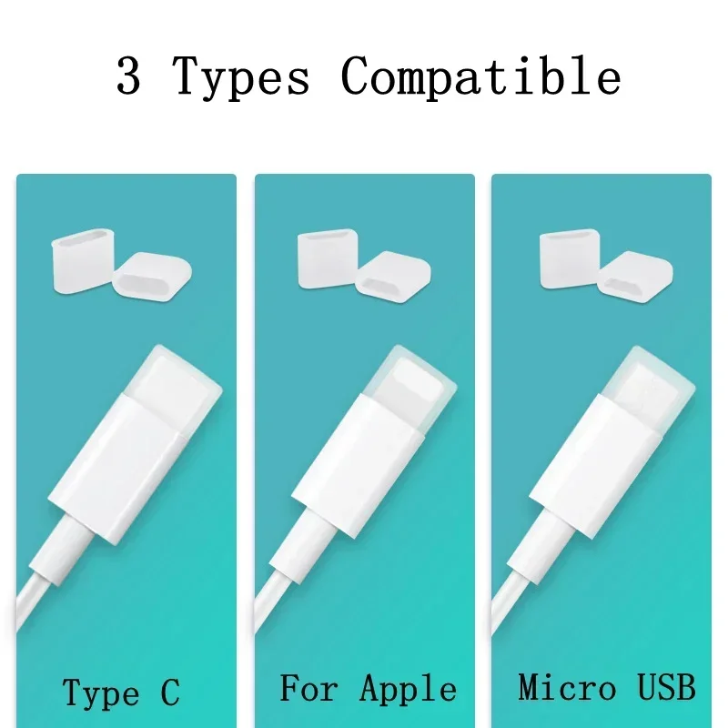 Reusable Clear USB Cover Protector: Dustproof Charging Port Protective Caps (1/5/10 Pack)