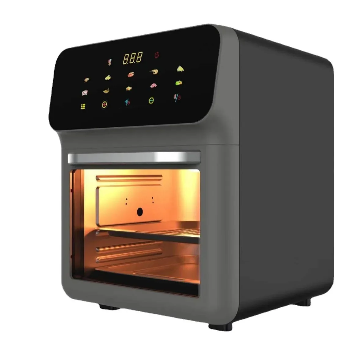 220V/12L Double layer visible air fryer Multi-functional oven Large capacity touch screen smart electric oven for home use 5